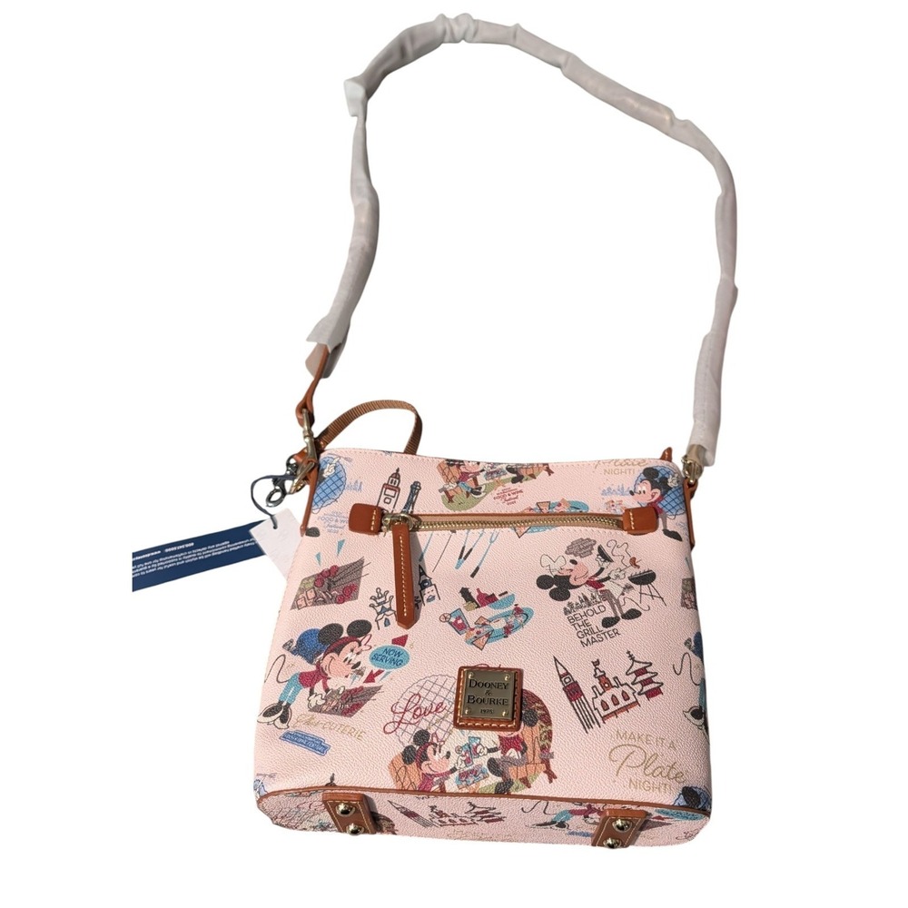 Disney Dooney & Bourke EPCOT Food Wine 2022 Crossbody Bag Mickey Minnie LE NWT - Picture 3 of 16